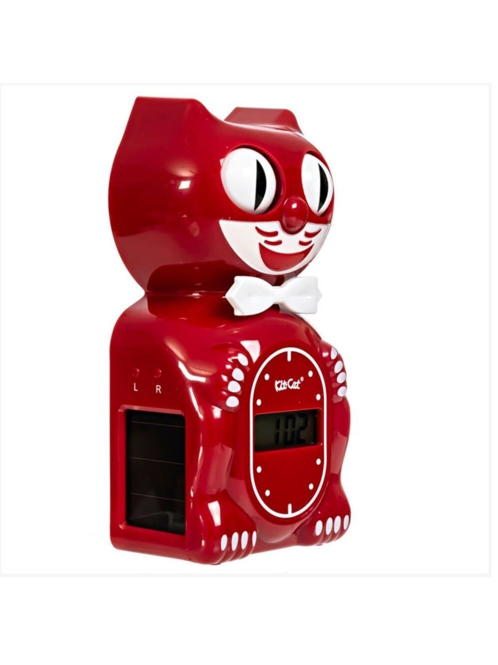 Solar powered Kit-Cat clock Digital Alarm Klock Space Cherry Red - Picture 3 of 5
